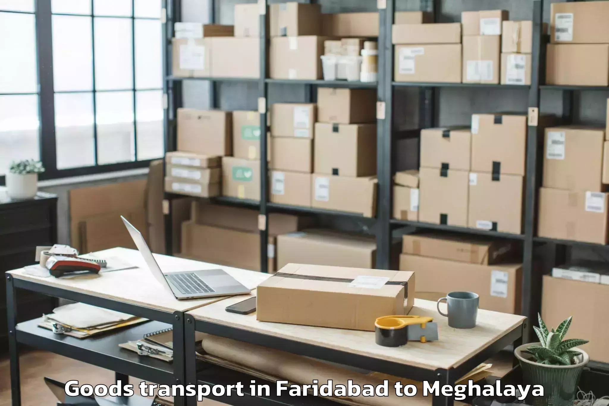 Trusted Faridabad to Williamnagar Goods Transport